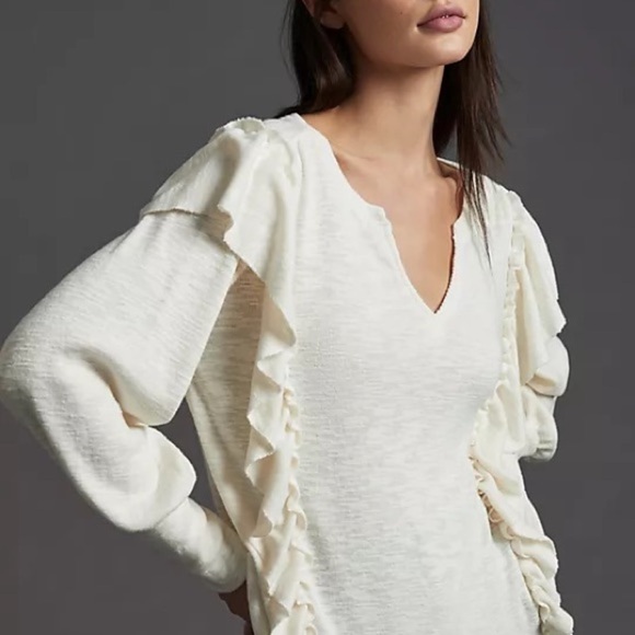 Anthropologie Pilcro Comfy Popover Top XL - Picture 3 of 4